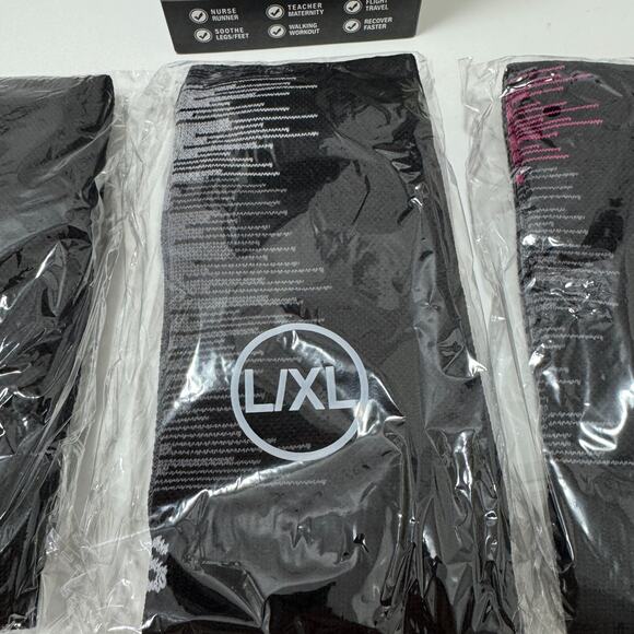 CHARMKING Sport Compression Socks Unisex Circulation 3 Pairs 15-20 mmHg L/XL - Picture 7 of 13